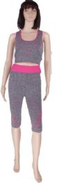 72 Pieces Two Piece Yoga Top And Short Set - Womens Active Wear