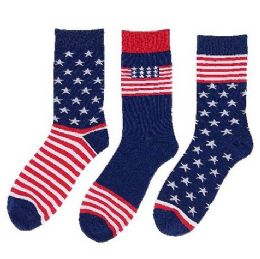 24 Wholesale American Styles Crew Socks