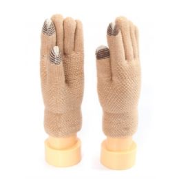 60 Wholesale Women's Touch Screen Gloves With Fur Assorted Colors