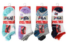 48 Wholesale Featfila No Show Socks 3 Pair