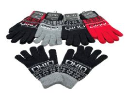 48 Wholesale Ohio Knitted Glove In Large
