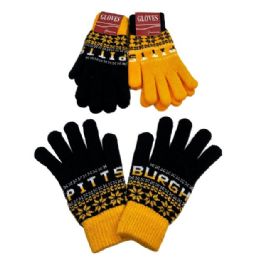 48 Wholesale Pittsburgh Knitted Glove