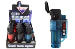 24 Pieces Quad Torch Lighter - Lighters