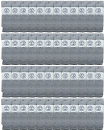 48 Pairs Yacht & Smith Men's 31 Inch Cotton Terry Cushioned Athletic Gray Tube SockS-King Size 13-16 - Big And Tall Mens Tube Socks