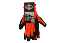 48 Units of Nitrile Palm Orange Gloves - Working Gloves