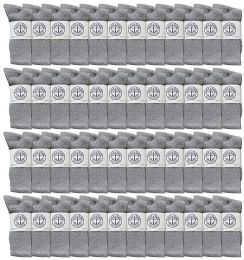 48 Units of Yacht & Smith Mens Wholesale Bulk Cotton Socks, Athletic Sport Socks Shoe Size 8-12 (gray, 48) - Mens Crew Socks