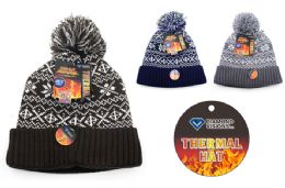 24 Pieces Unisex Snowflake Thermal Hat - Winter Beanie Hats