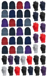 24 Bulk Yacht & Smith Womens Warm Winter Hats And Glove Set 24 Pieces