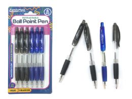 144 Wholesale 6 Piece Retractable Ball Point Pens