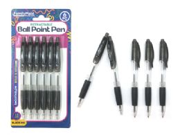144 Wholesale 6 Piece Retractable Ball Point Pens