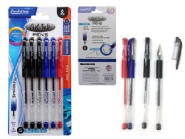 144 Wholesale Gel Ink Pens 6pc With Grip