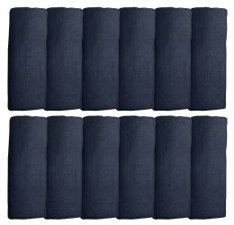 Yacht & Smith Black Fleece Scarfs - 60"x12" Inches