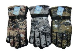 12 Wholesale Digital Camo Ski Gloves Xtra Larage