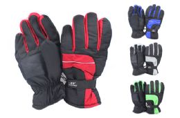 24 Pairs Mens Nylon Ski Gloves - Ski Gloves