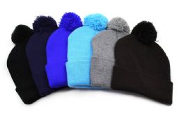48 Pieces Mens Pom Pom Hat - Winter Beanie Hats