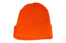 48 Pieces Orange Stocking Cap - Winter Beanie Hats