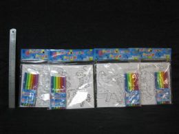 96 Wholesale Game Painting Puzzle Set Four Assorted