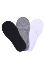 120 Pieces Men's Liner With Bar Tacked Edge Assorted Colors - Mens Ankle Sock