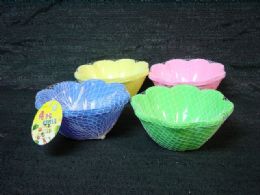 36 Pieces Plastic 4 Piece Bowl Set Flower Shape - Plastic Bowls and Plates