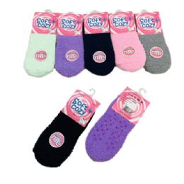 24 Wholesale Soft & Cozy Fuzzy NoN-Slip Footies