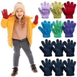 240 Pairs Yacht & Smith Kids Warm Winter Colorful Magic Stretch Gloves Ages 2-5 240 Pairs - Kids Winter Gloves