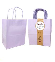 30 Pieces 12 Count Medium Lavender Craft Bag With Band - Gift Bags