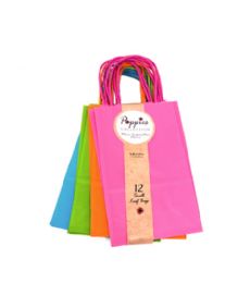30 Pieces 12 Count Small Neon Craft Bag With Band - Gift Bags
