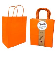 30 Pieces 12 Count Medium Orange Craft Bag With Band - Gift Bags