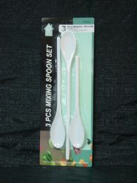 36 Wholesale 3 Piece Plastic Kitchen Spoon Set