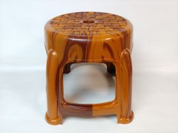 30 Pieces Plastic Stool Wood Finish - Home Accessories
