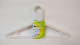 38 Wholesale Plastic 6 Pack Adult Hanger White