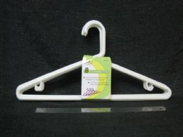 38 Wholesale Plastic Hanger 8 Piece White