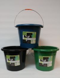 24 Pieces Plastic Water Pail With Metal Handle Assorted Colors - Buckets & Basins