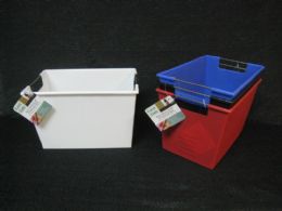 24 Bulk Plastic Storage Box With 2 Side Handle Assorted Color