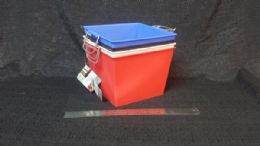 36 Wholesale Storage Bin Square With Handle Assorted Color