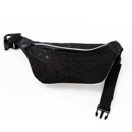 24 Pieces Diamond Design Large Fanny Packs Belt Bags In Black - Fanny Pack