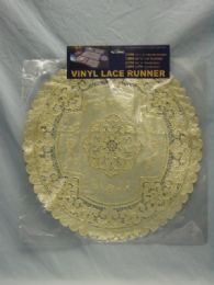 144 Units of Table Round Runner Beige Gold - Table Runner