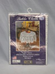 72 Wholesale Vinyl Lace Crochet Tablecloth