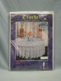 36 Pieces Vinyl Crochet Round Tablecloth - Table Cloth