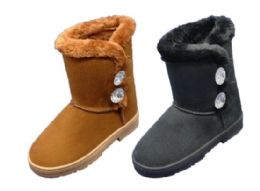 24 Wholesale Women's Winter Fashion Boots With Fur Lining