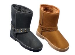 24 Bulk Women's Winter Boots With Fur Lining