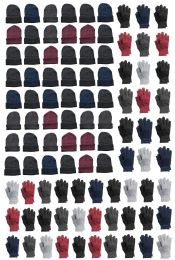 96 Sets Yacht & Smith Unisex 2 Piece Hat And Gloves Set In Assorted Colors - Winter Care Sets