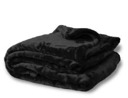 10 Pieces Oversized Mink Touch BlanketS- Black Color - Blankets & Bedding