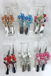 48 of Metal Hair Clamp Rhinestone Flower Design