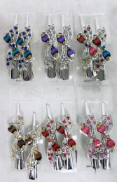 48 Pieces Metal Hair Clamp Rhinestone Bow Design - Hair Products