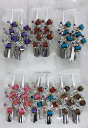 48 Pieces Metal Hair Clamp Rhinestone Butterfly Design - Hair Products