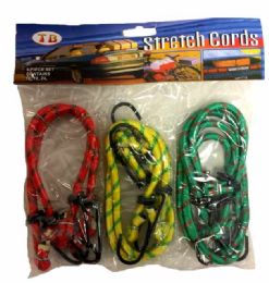 48 Wholesale 6 Pieces Bungee Cord Assorted Size
