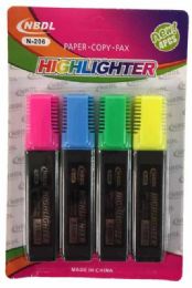 48 Wholesale 4 Pieces High Lighter Marker