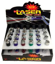 48 of 3 In 1 Laser Flash Light With Keychain