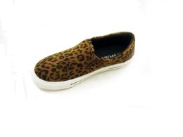 24 Wholesale Womens Leopard Print Slide On Sneakers